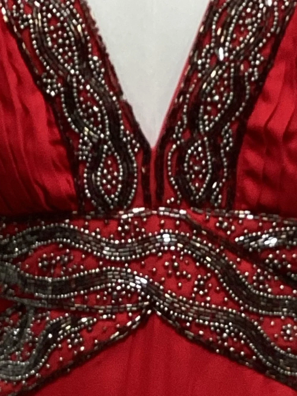 Spy Zone Exchange Karlie Red Beaded Formal Gown Small NWT
